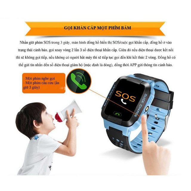 Đồng hồ định vị GPS trẻ em gắn sim nghe gọi nhắn tin được