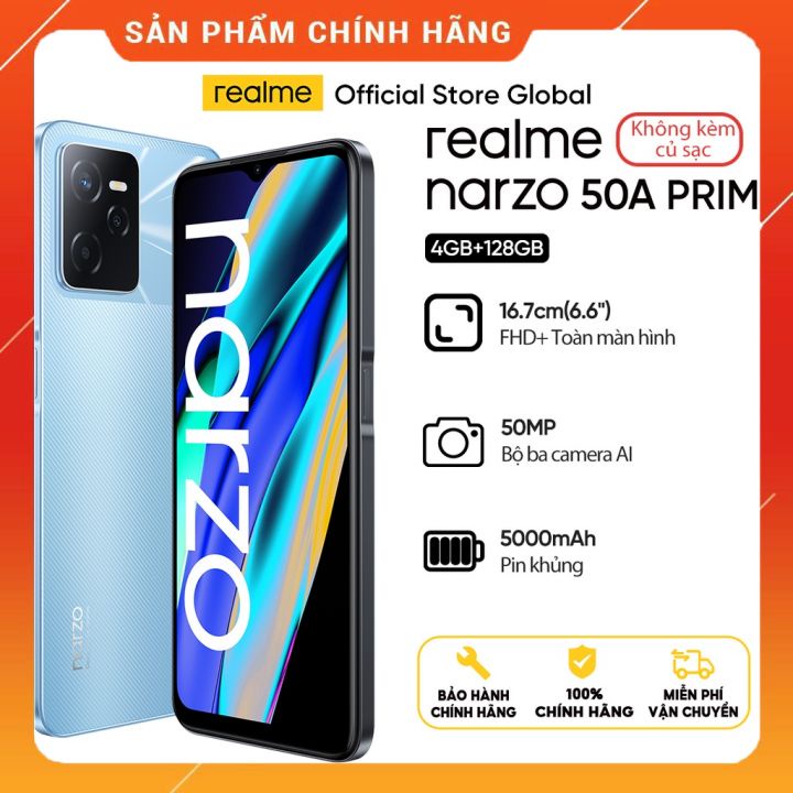 Điện thoại Realme Narzo 50A Prime (4GB/64GB) - Hàng chính hãng-Bảo hành 12 tháng