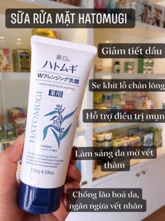SỮA RỬA MẶT TRẮNG DA HATOMUGI