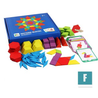 Bộ ghép hình Pattern block 155 miếng ghép