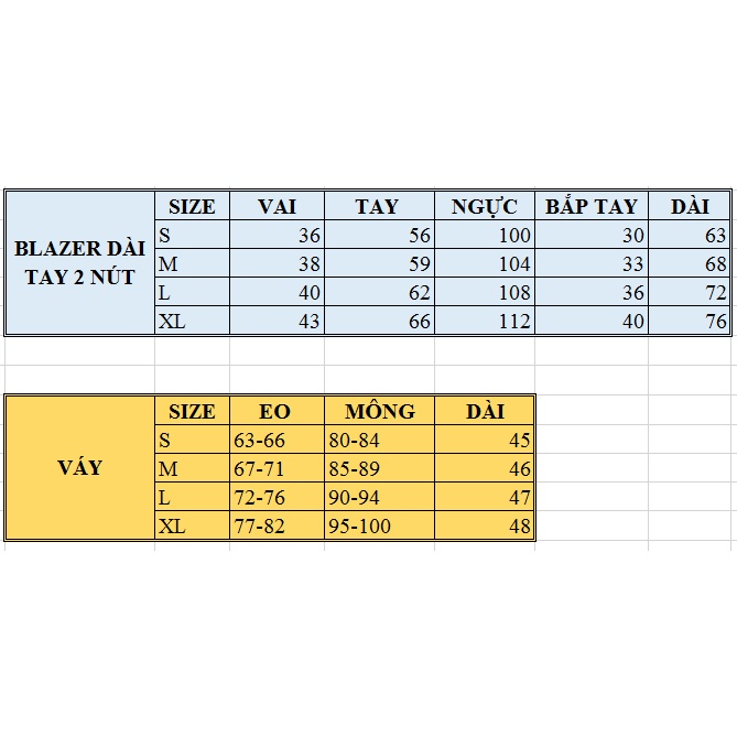 Set Áo Blazer + Chân Váy Công Sở