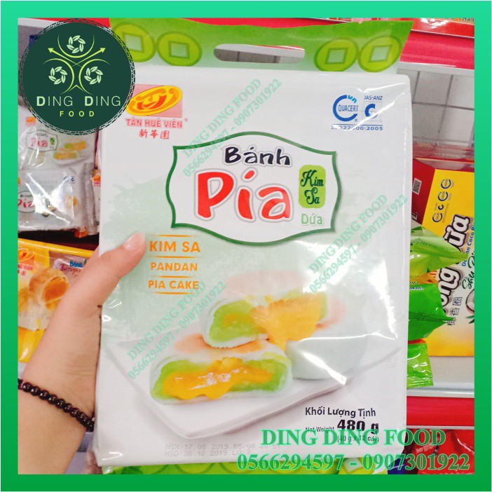 Bánh Pía Mini Kim Sa Dứa Trứng 480g [12 BÁNH] | Tân Huê Viên| Pía Kim Sa Mini| Pía Không Sầu Riêng - DING DING FOOD