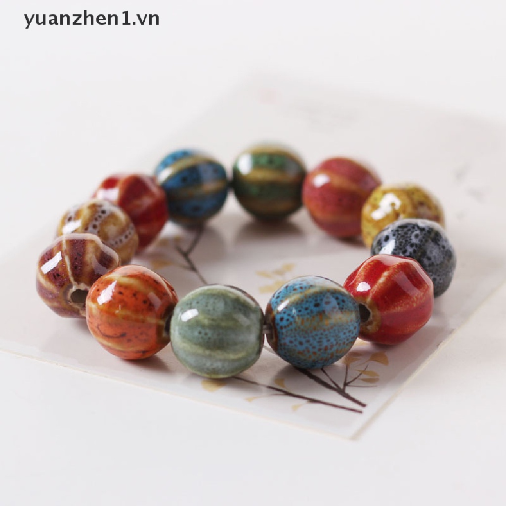 Vòng Tay Chuỗi Hạt Gốm Sứ Phong Cách Dân Tộc Thời Trang