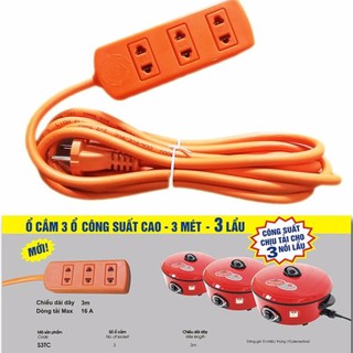 Ổ cắm điện LIOA công suất lớn chịu tải 3 nồi lẩu ~6000W