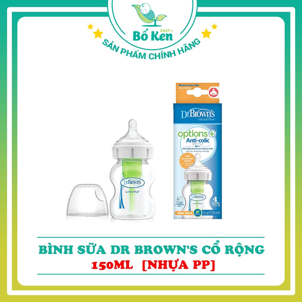 Shop Bố Ken Bình Sữa Dr Brown's 𝐂𝐨̂̉ 𝐑𝐨̣̂𝐧𝐠 Option Plus 150ml/270ml