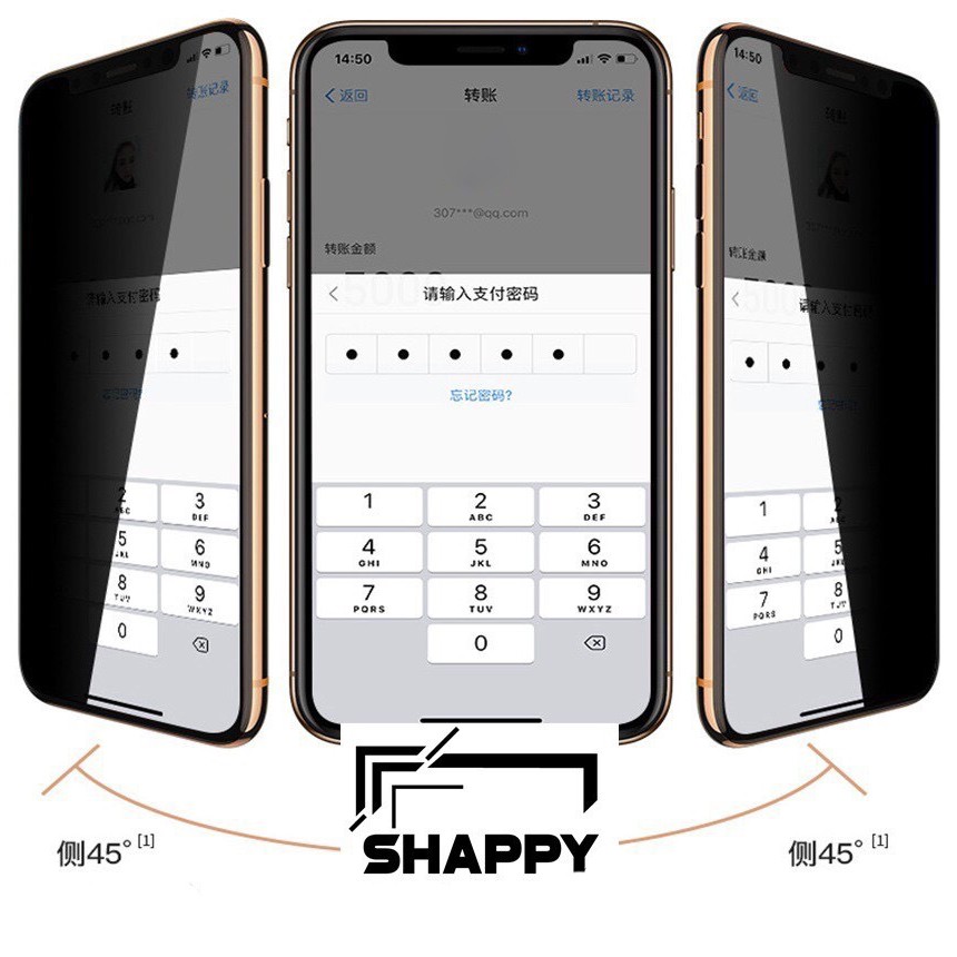Kính cường lực chống nhìn trộm cho các dòng iPhone FULL màn hình FULL keo