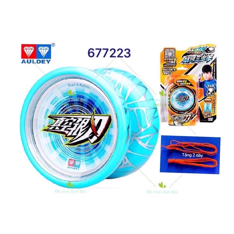 đồ chơi yoyo 677222 - xanh trắng - tặng 2 dây yoyo