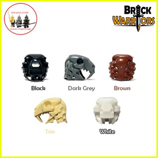 Brickwarriors phụ kiện lego mũ đầu lâu xương cổ đại Sabertooth Helm