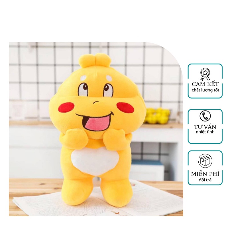 Qoobee nhồi bông ngộ nghĩnh- Gấu bông Qoobee cho bé - Vải co dãn mềm mịn - size 80cm