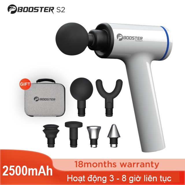 Máy massage gun cầm tay cao cấp Booster S2, Súng massage trị liệu toàn thân thư giãn cơ bắp làm gọn cơ thể