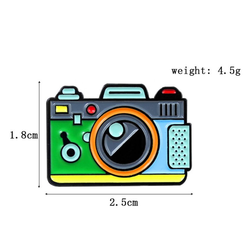 Pin cài áo camera máy ảnh cartoon - GC034