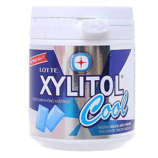 Lọ Kẹo Gum Không Đường Lotte Xylitol Cool Mint 145gr