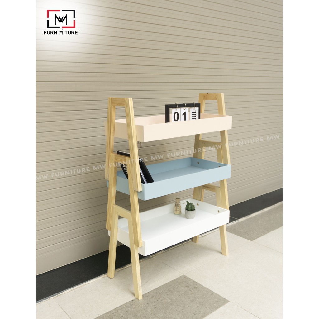 Combo 3 kệ gỗ trang trí đa năng hàn quốc thương hiệu MW FURNITURE - Nội thất căn hộ