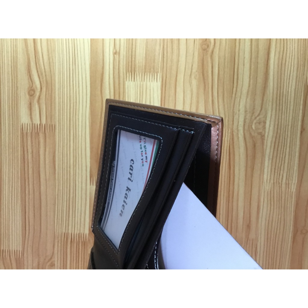 Ví da nam ngang bỏ túi nhiều ngăn hoa văn cá sấu không dây kéo - NF2401