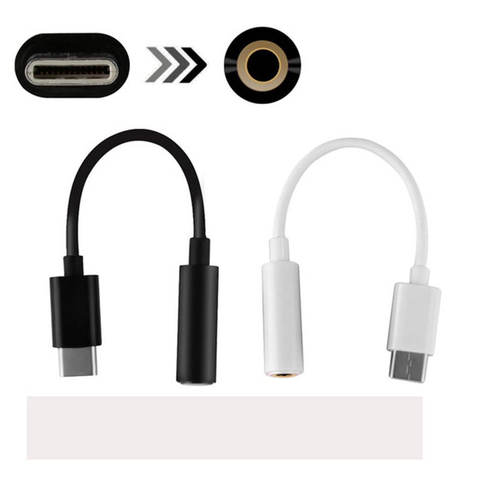 Type-C to 3.5mm Earphone Cable USB-C Male to 3.5 Female Audio Jack Adapter