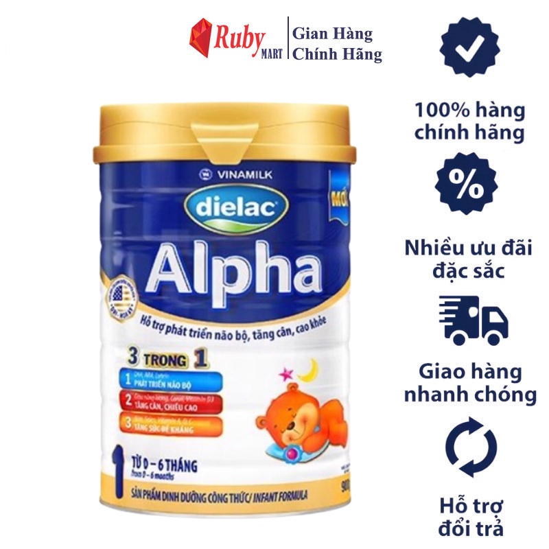 Sữa bột Dielac Alpha Step 1,2,3,4 Lon 900g Và 1.5kg