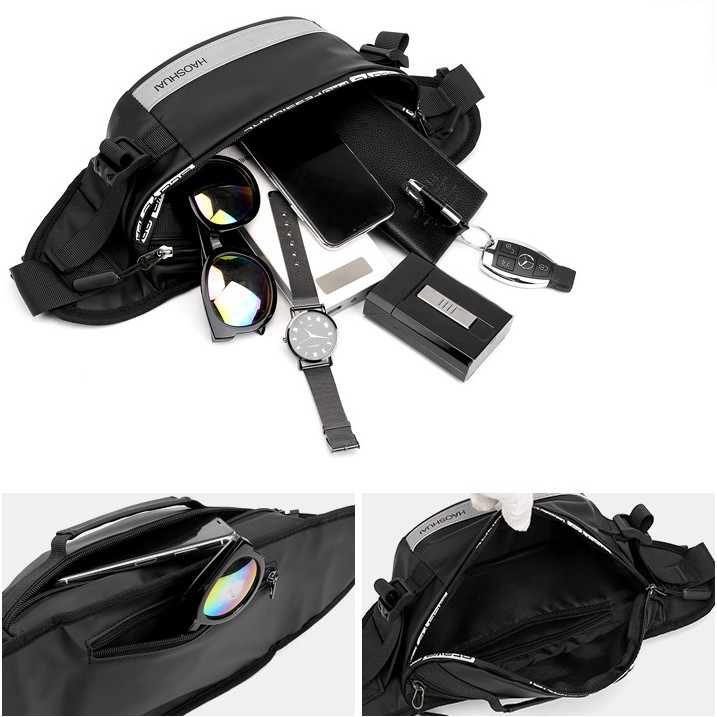 Túi Đeo Chéo Nam Unisex Thời Trang Chống Nước TC68 - Túi Bao Tử Dệt Trơn Trượt Nước Đeo Hông Lưng Bụng | BigBuy360 - bigbuy360.vn