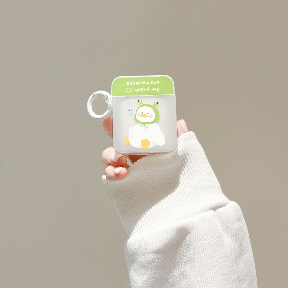 Vỏ Bảo Vệ Hộp Sạc Tai Nghe Bluetooth Airpods 1 2 3 Pro Pro 2 Bằng Silicon TPU Mềm Hình Chú Vịt Dễ Thương