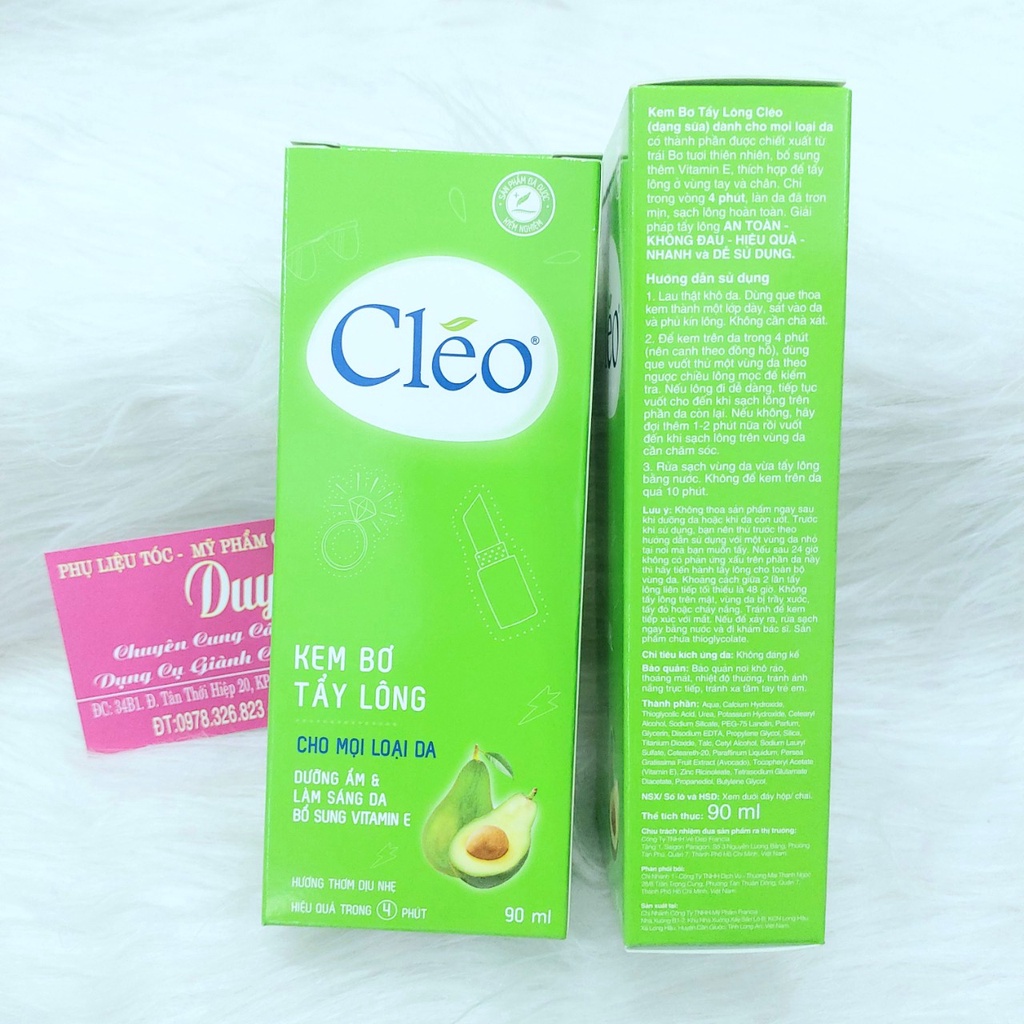 Kem Tẩy Lông CLEO 50g - Tẩy Sạch Lông Chỉ Trong Vài Phút