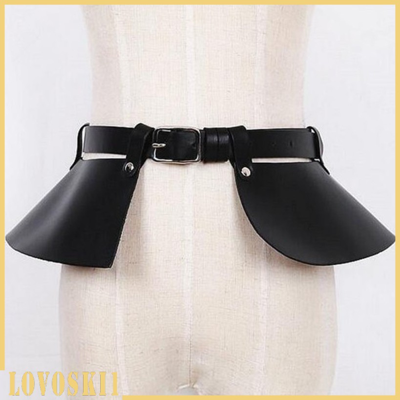 Women\'s Leather Body Harness Cage Adjustable Peplum Dress Waist Belt Skirts