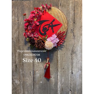 mẹt hoa treo tường ( chữ tết và chữ Phúc size 40cm )