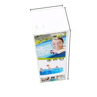 Bể bơi cao cấp khung kim loại cao cấp in.tex 3mx2mx75cm