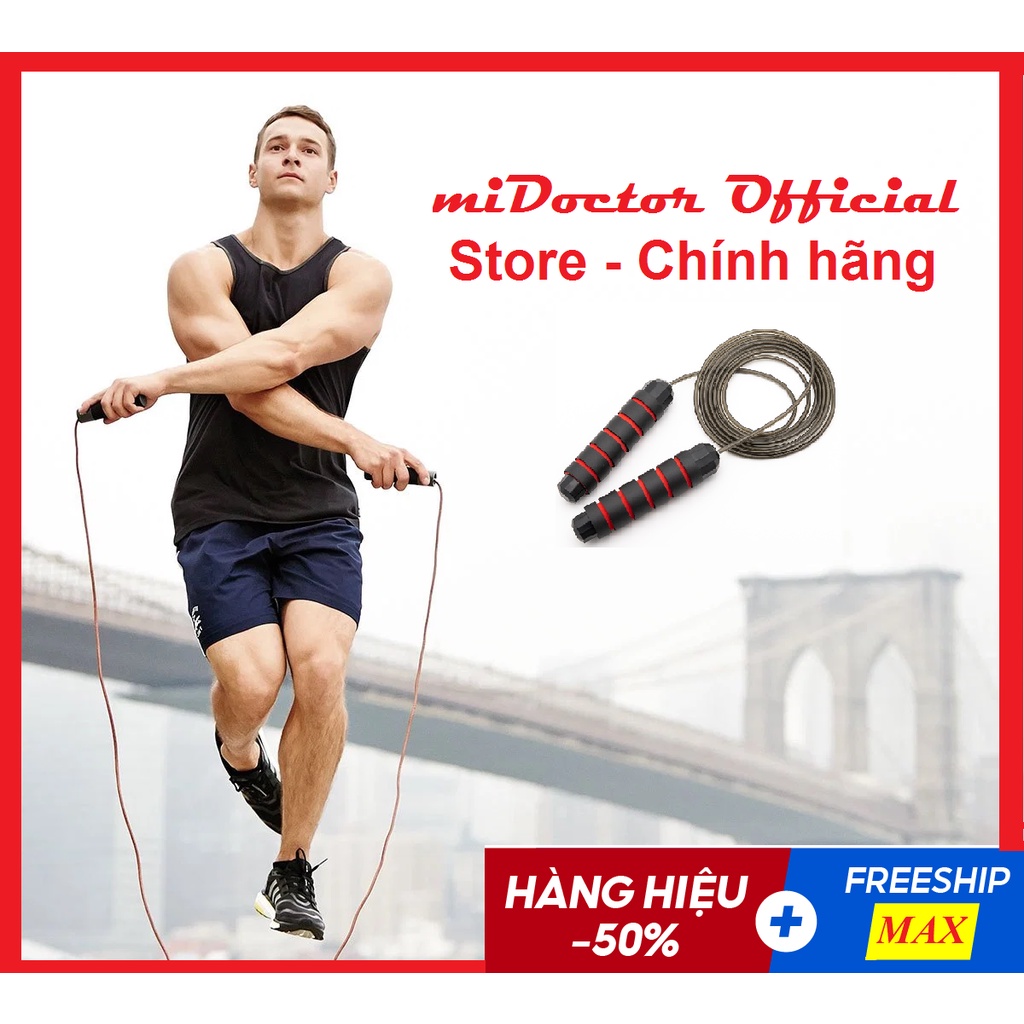 Dây nhảy thể dục có thể điều chỉnh, độ dài 2,9m - Chính hãng miDoctor