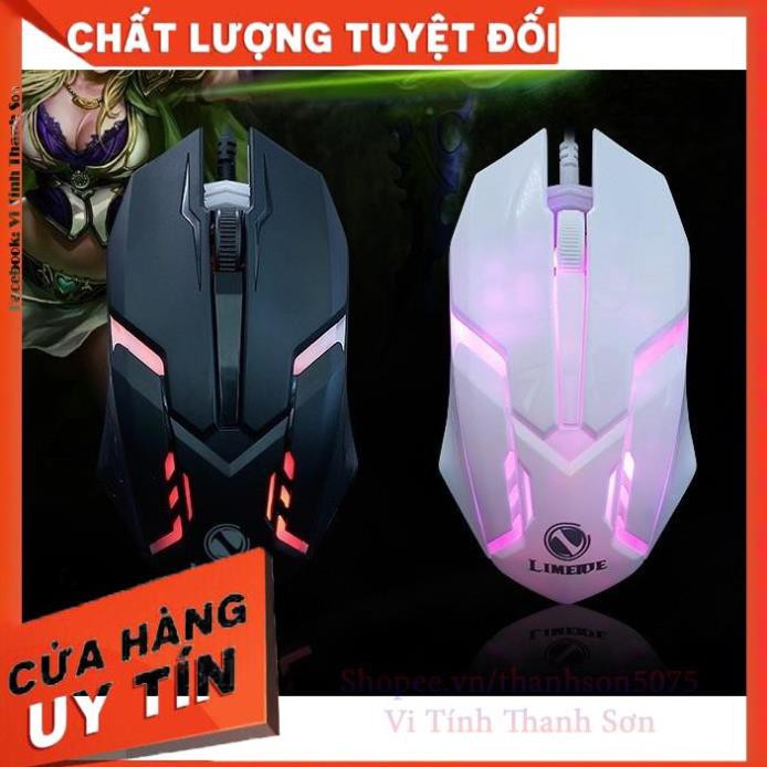 [Mã TH10KD20  hoàn đến10K xu] [MÀU ĐEN] Bộ Bàn Phím Và Chuột Game Led 7 Màu LIMEIDE GTX300 - Vi Tính Thanh Sơn