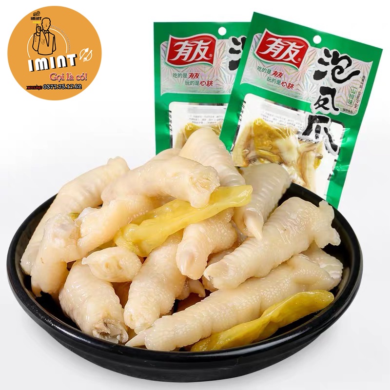 Chân gà cay Tứ xuyên yuyu 1 gói 80g chân gà cay trung quốc Đồ ăn vặt MINT FOOD ngon bổ lại còn rẻ