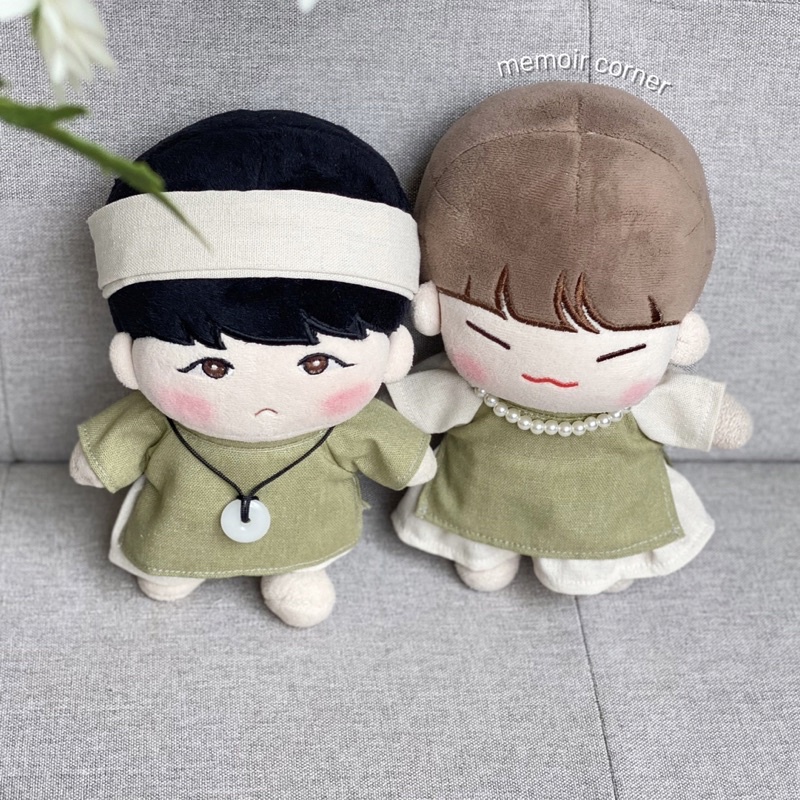 Outfit Doll 10cm 15cm 20cm - Áo dài "Bánh dẻo Cốm"