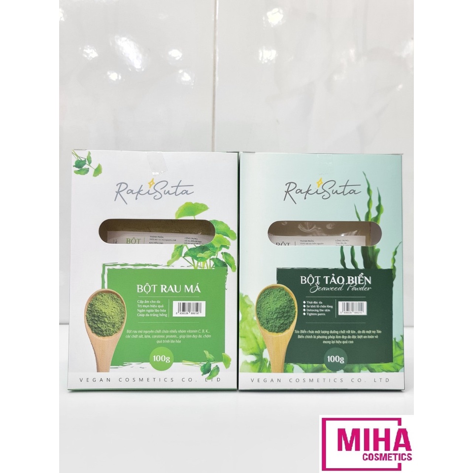Bột Đắp Mặt Nạ Tảo Biển Hoặc Rau Má Rakisuta 100g