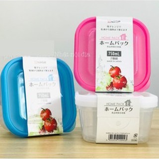 Set 2,3 Hộp Nhựa 380ml,750ml Nakaya Nhật Bản