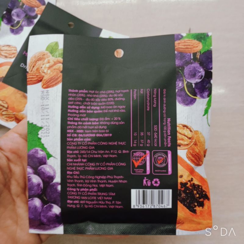 Hạt Mix trái cây Joy 20g