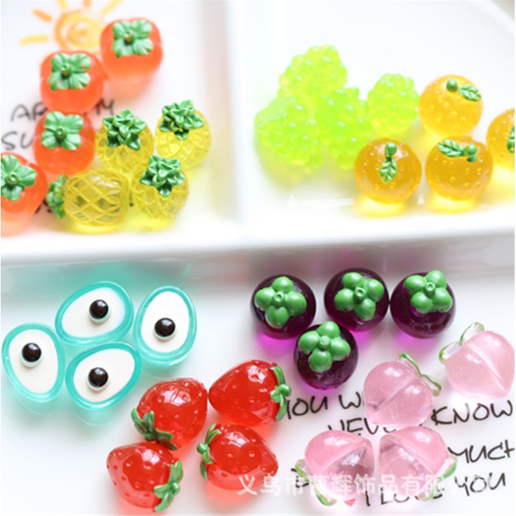 Charm slime/ Dụng Cụ Trang Trí Hình Trái Cây Xinh Xắn