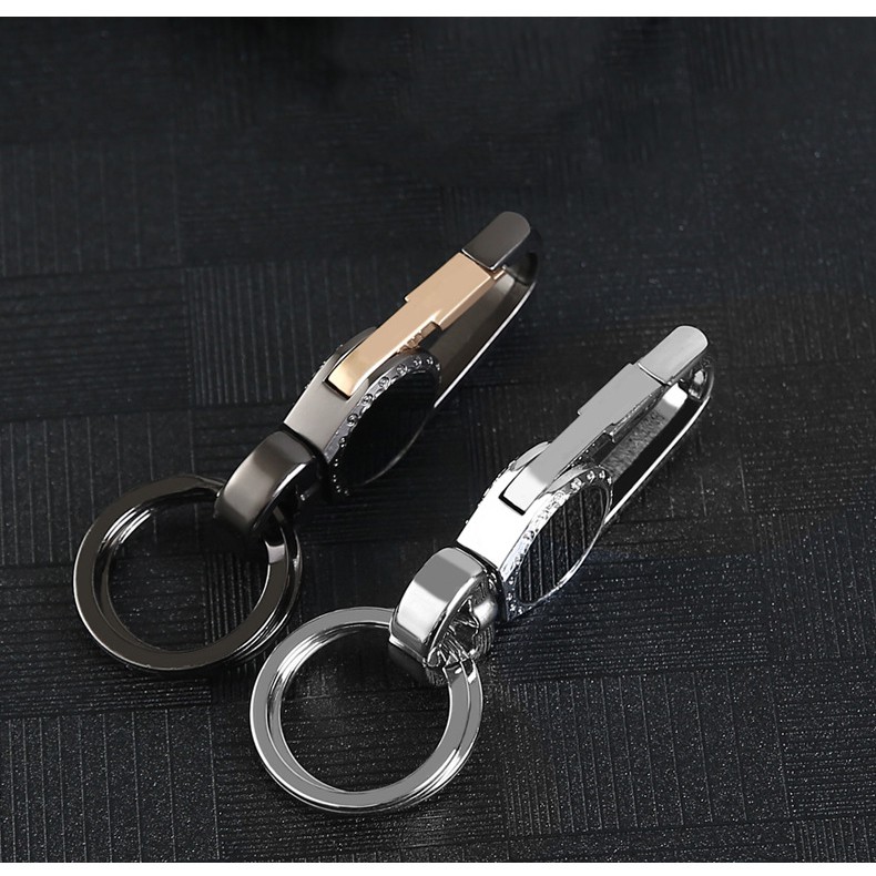 Móc khóa nam treo chìa khóa xe máy ô tô chất liệu thép không gỉ cao cấp CM34 mới