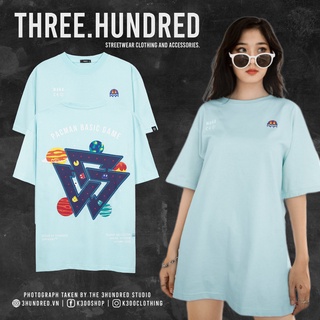 Áo Thun Pac-Man Màu Xanh Chất Liệu Cotton Thoáng Mát