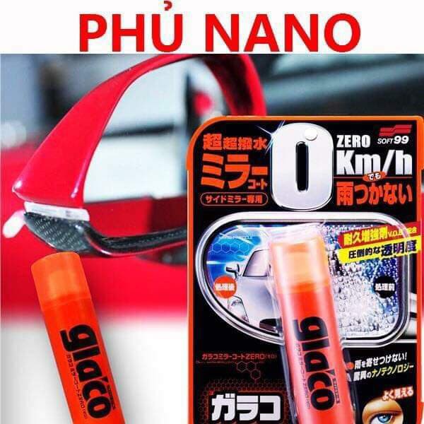 Phủ Nano gương chiếu hậu ô tô chống nước bám - Soft99