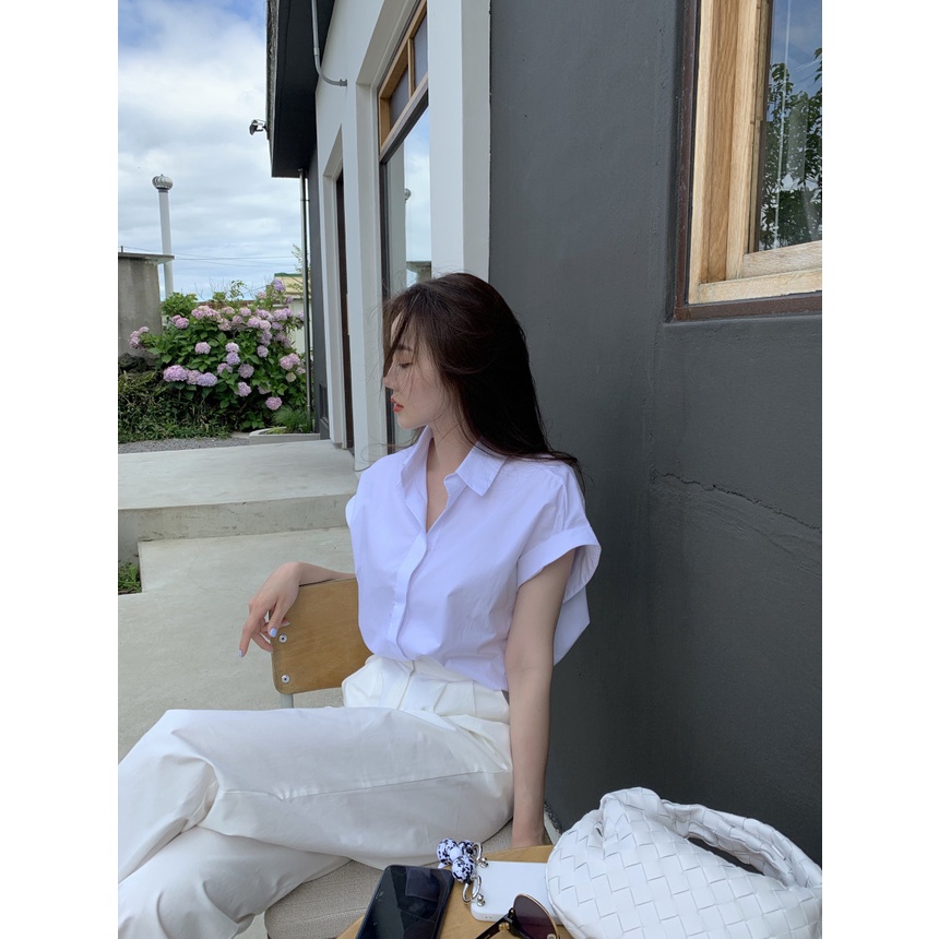 Áo Sơ Mi Ngắn Tay Thời Trang Mùa Hè Hàn Quốc 2022 Dành Cho Nữ
