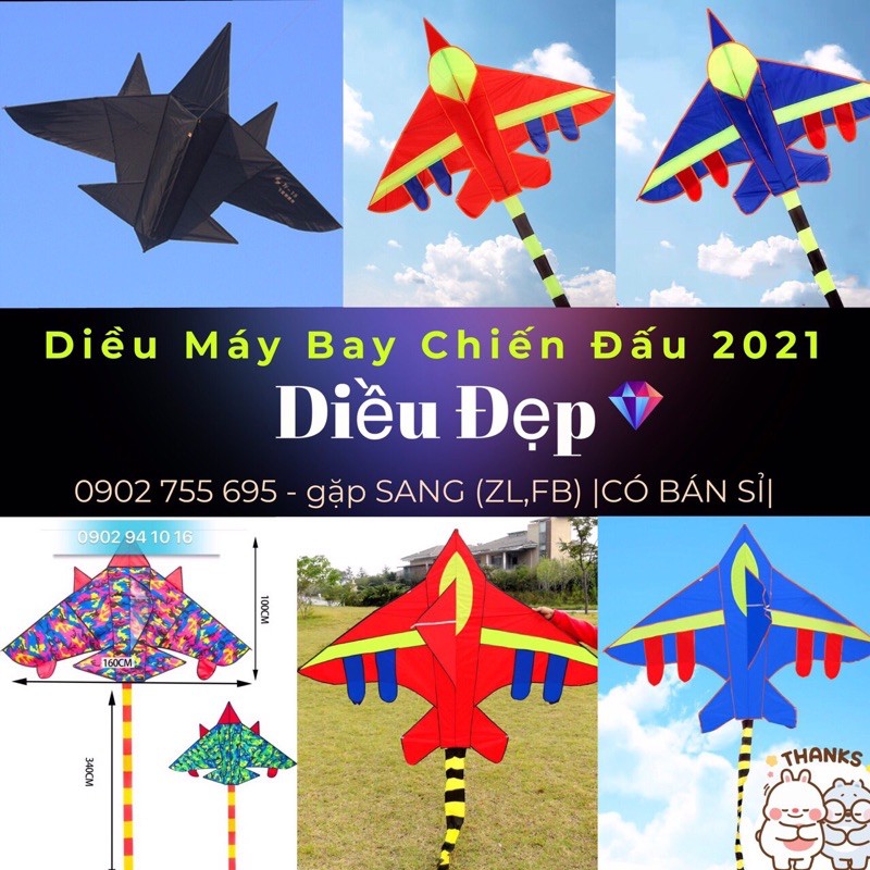 [MUA 1 ĐƯỢC 2] Diều máy bay - TẶNG TAY CẦM THẢ DIỀU 150 mét + túi đựng diều (diều đẹp, diều giá rẻ, diều thả)