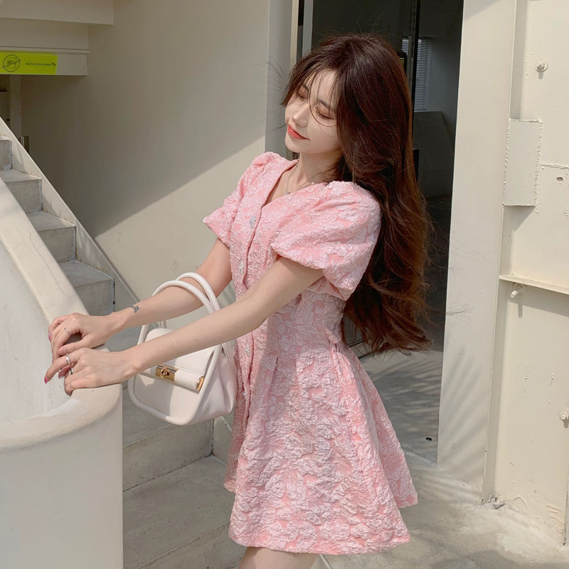 Đầm Tay Phồng Hở Lưng Cổ Chữ V Gợi Cảm Cho Nữ | BigBuy360 - bigbuy360.vn