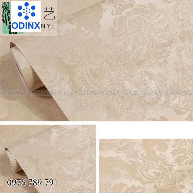 Giấy Dán Tường 3d Phòng Ngủ Có Keo Sẵn Hoa Văn Nổi - Decal Dán Tường 10m Trơn Vân Nhám Nổi ODINX