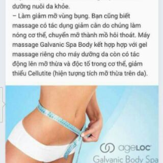 Bộ Sản Phẩm AgeLOC galvanic body spa