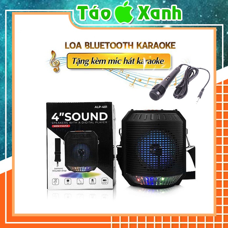 [Mã SKAMAP6 giảm 8% đơn 250k]Loa Hát Karaoke ALP 401 Kết Nối Bluetooth Tặng Kèm Mic Hát