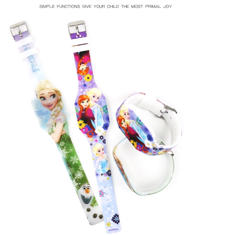 Luminous Frozen Princess Cartoon Watches For Girls LED Kids Student  Electronic