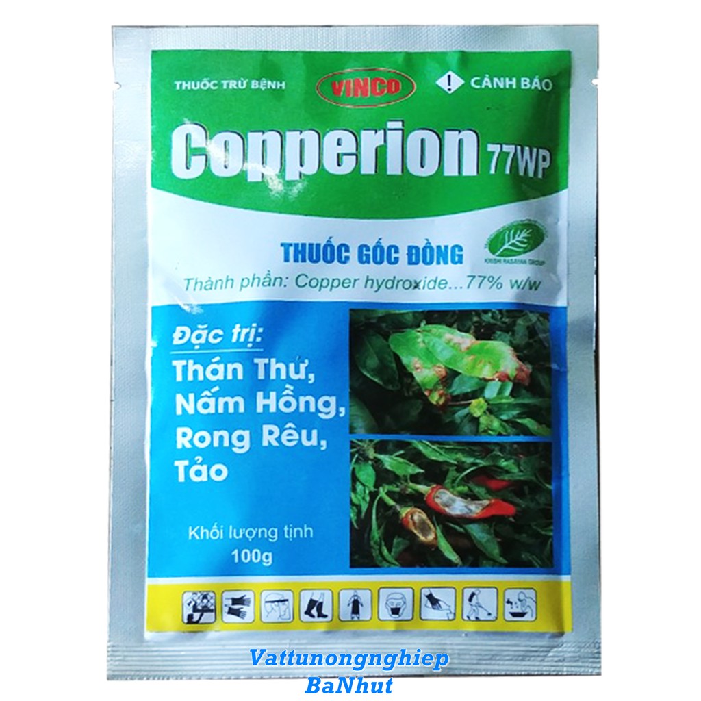 01 Gói COPPERION 77WP Trừ Thán Thư, Nấm Hồng, Rong Rêu, Tảo