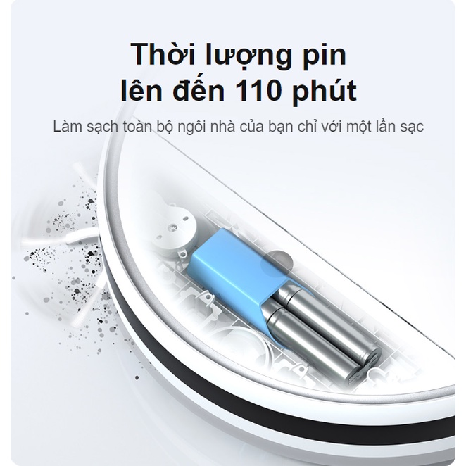 Robot hút bụi Xiaomi Vacuum Mop 2 10.000 lần rung/phút, lau nhà nhanh sạch vượt trội - Hàng chính hãng