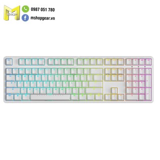 Set keycap IKBC thick pbt xuyên led trắng 108 keys