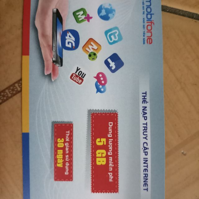 Thẻ data 5gb -Bán sỉ thẻ data Mobiphone 5gb 30 ngày ko thời hạn