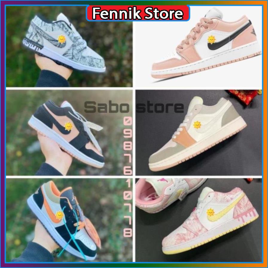 Giày Thể Thao Nữ Jordan 1 Low Hồng Vảy Sơn, JD Hồng Cam Các Mẫu cực hot cho Nữ Full Box 2021