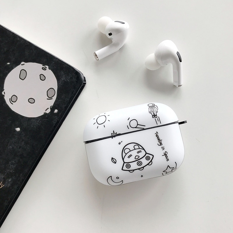 Vỏ Bảo Vệ Hộp Sạc Tai Nghe Không Dây Mềm Hình Phi Hành Gia / Tàu Không Gian Cho Airpods 3 2 1